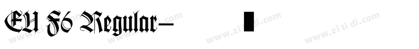 EU F6 Regular字体转换